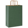 Sacs en papier 50 pcs avec poignées vert 26x12x35 cm 