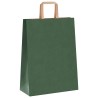 Sacs en papier 50 pcs avec poignées vert 26x12x35 cm 