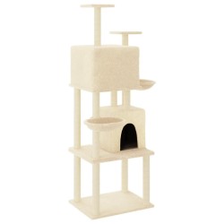 Arbre à chat avec griffoirs en sisal Crème 180 cm 