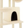 Arbre à chat avec griffoirs en sisal Crème 180 cm 