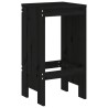 Tabourets de bar lot de 2 noir 40x36x75 cm bois massif de pin 