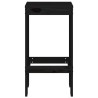 Tabourets de bar lot de 2 noir 40x36x75 cm bois massif de pin 