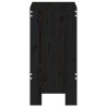 Tabourets de bar lot de 2 noir 40x36x75 cm bois massif de pin 