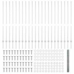 Poteaux de Clôture 22 pcs U-Channel 140 cm Acier Galvanisé 