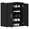 Armoire à chaussures en chêne noir 60x35x70 cm en bois d'ingénierie 
