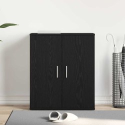Armoire à chaussures en chêne noir 60x35x70 cm en bois d'ingénierie 