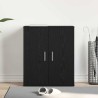 Armoire à chaussures en chêne noir 60x35x70 cm en bois d'ingénierie 