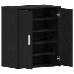 Armoire à chaussures en chêne noir 60x35x70 cm en bois d'ingénierie 