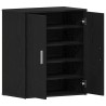Armoire à chaussures en chêne noir 60x35x70 cm en bois d'ingénierie 