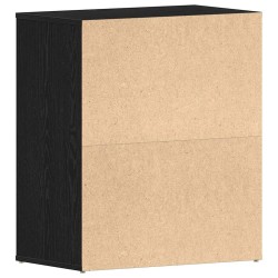 Armoire à chaussures en chêne noir 60x35x70 cm en bois d'ingénierie 