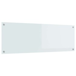 Dosseret de Cuisine Blanc 120x40x0,6 cm en Verre Trempé 
