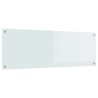 Dosseret de Cuisine Blanc 120x40x0,6 cm en Verre Trempé 