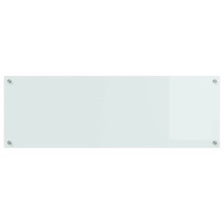 Dosseret de Cuisine Blanc 120x40x0,6 cm en Verre Trempé 