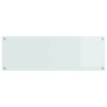 Dosseret de Cuisine Blanc 120x40x0,6 cm en Verre Trempé 