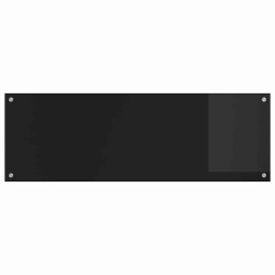 Crédence de cuisine noire 120x40x0,6 cm en verre trempé 