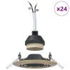 Spots encastrés 24 pcs Ronds GU10 Laiton Ø90 mm Acier 