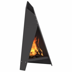 Brasero Pyramidal 58x36x100 cm en Acier Résistant aux Intempéries 