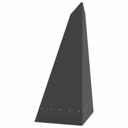 Brasero Pyramidal 58x36x100 cm en Acier Résistant aux Intempéries 