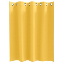 Rideaux 2 pcs jaune moutarde 140 x 140 cm Polyester 