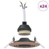 Appliques encastrées 24 pcs Rond GU10 Cuivre Ø90 mm Acier 