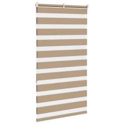 Store zèbre marron sable largeur du tissu 70,9 cm polyester 