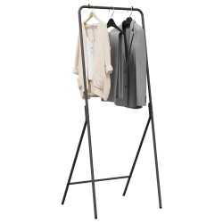 Porte-vêtements Noir Métal Standard Pliant Porte-vêtements 
