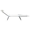 Chaises longues pliantes 2 pcs avec repose-tête crème Textilène 