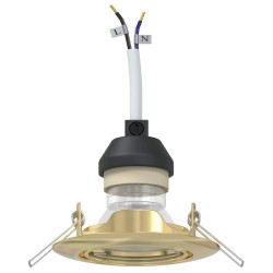 Luminaires encastrés 24 pièces Ronde GU10 Or Ø90 mm Acier 