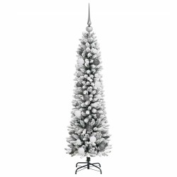 Sapin de Noël mince Blanc 150 cm PVC 