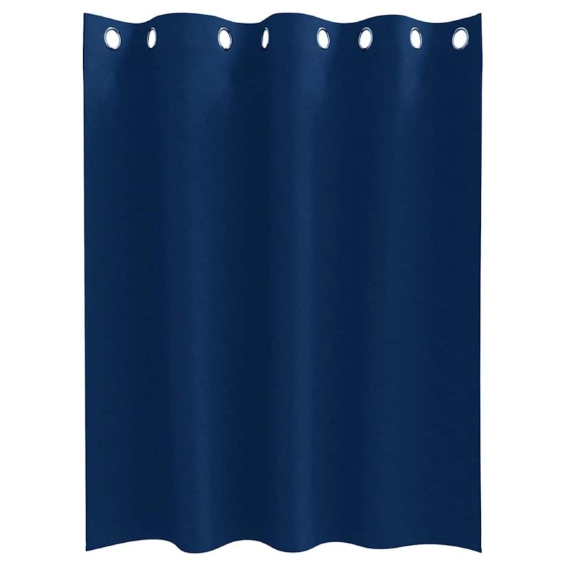Rideaux 2 pcs Bleu foncé 140 x 140 cm Polyester 