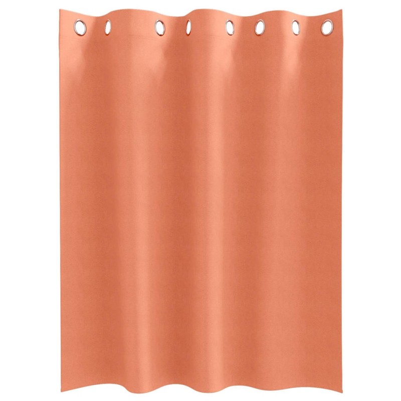 Rideaux 2 pcs Couleur terre cuite 140 x 140 cm Polyester 