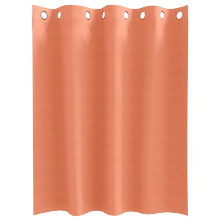 Rideaux 2 pcs Couleur terre cuite 140 x 140 cm Polyester 