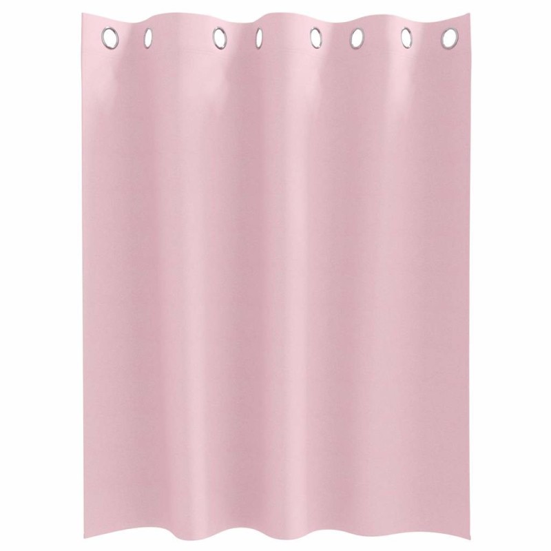 Rideaux avec des rideaux 2 pcs Rose bébé 140 x 140 cm Polyester 