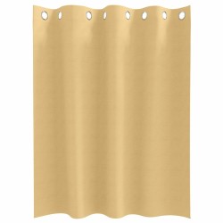 Rideaux avec des rideaux 2 pcs Beige 140 x 140 cm Polyester 