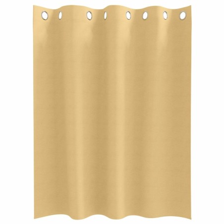 Rideaux avec des rideaux 2 pcs Beige 140 x 140 cm Polyester 