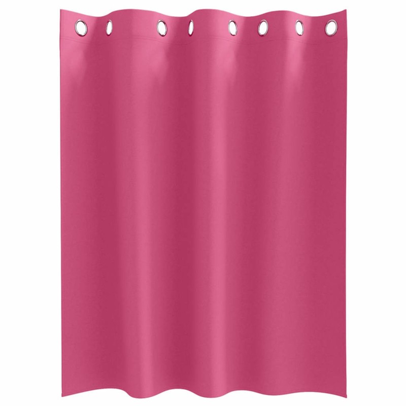 Rideaux avec des rideaux 2 pcs Rose vif 140 x 140 cm Polyester 