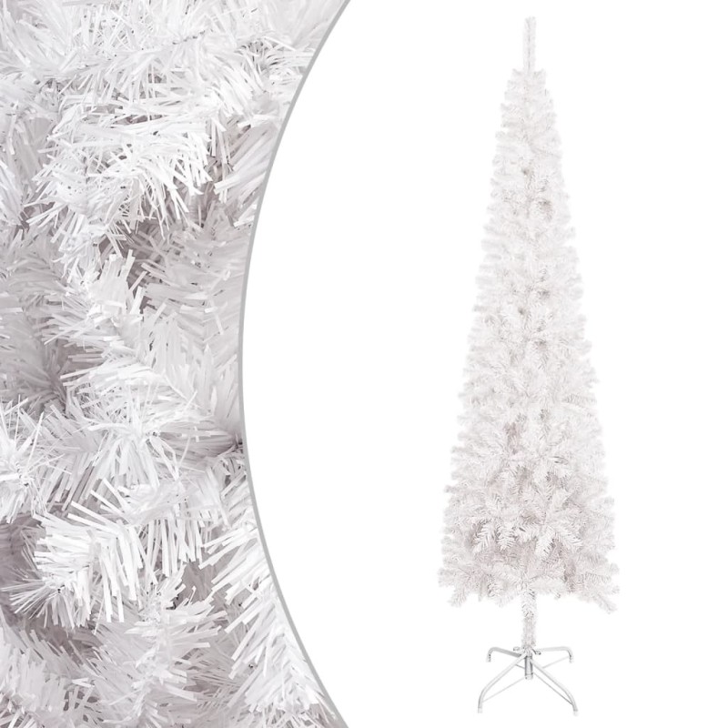 Sapin de Noël étroit Blanc 120 cm 