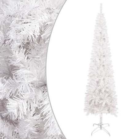 Sapin de Noël étroit Blanc 120 cm 