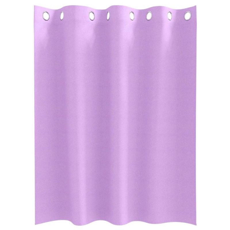 Rideaux avec des rideaux 2 pcs Violet 140 x 140 cm Polyester 