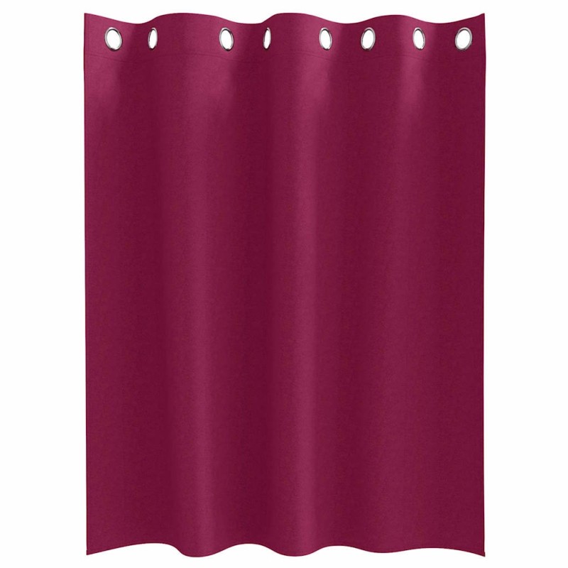 Rideaux avec des rideaux 2 pcs Bordeaux 140 x 140 cm Polyester 