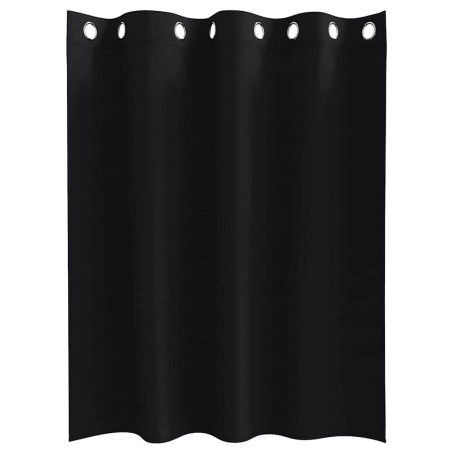 Rideaux avec des rideaux 2 pcs Noir 140 x 140 cm Polyester 