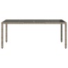 Table de jardin dessus en verre Gris 190x90x75cm Résine tressée 