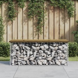 Banc de jardin design gabion 103x44x42 cm bois de pin imprégné 