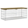 Banc de jardin design gabion 103x44x42 cm bois de pin imprégné 