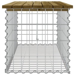 Banc de jardin design gabion 103x44x42 cm bois de pin imprégné 
