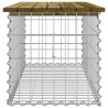 Banc de jardin design gabion 103x44x42 cm bois de pin imprégné 