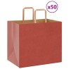 Sacs en papier 50 pcs avec poignées rouge 32x22x28 cm 