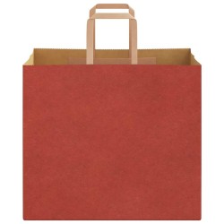 Sacs en papier 50 pcs avec poignées rouge 32x22x28 cm 