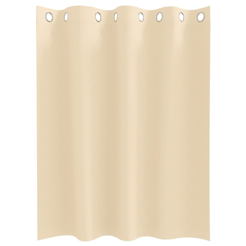 Rideaux avec des rideaux 2 pcs Crème 140 x 140 cm Polyester 