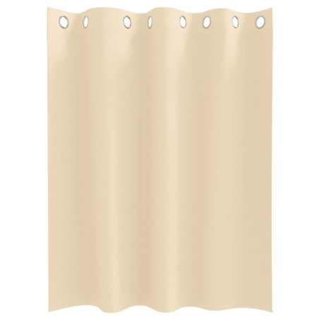 Rideaux avec des rideaux 2 pcs Crème 140 x 140 cm Polyester 
